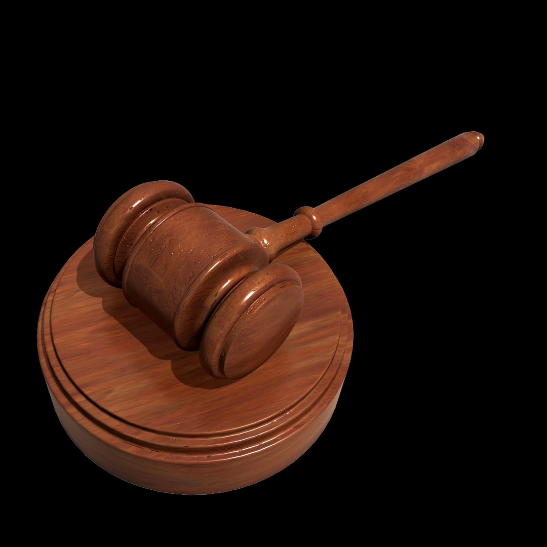 Gavel with block