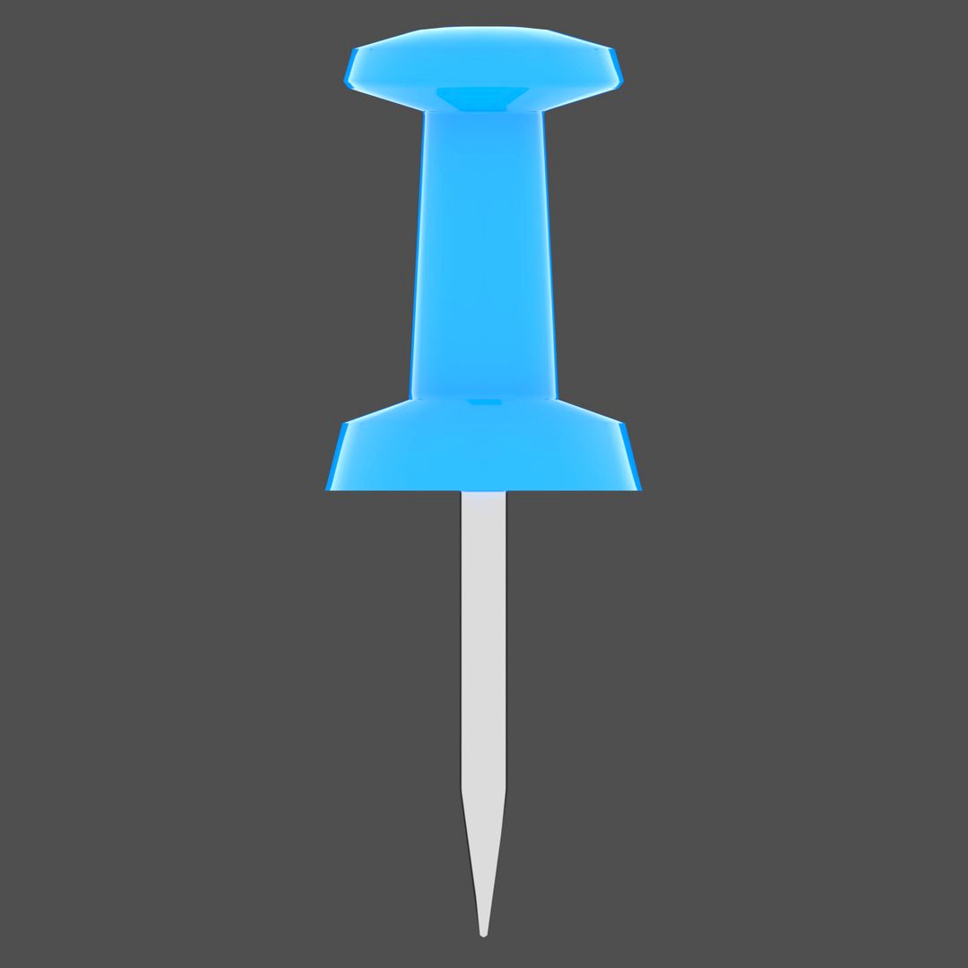 Low-poly Push Pin