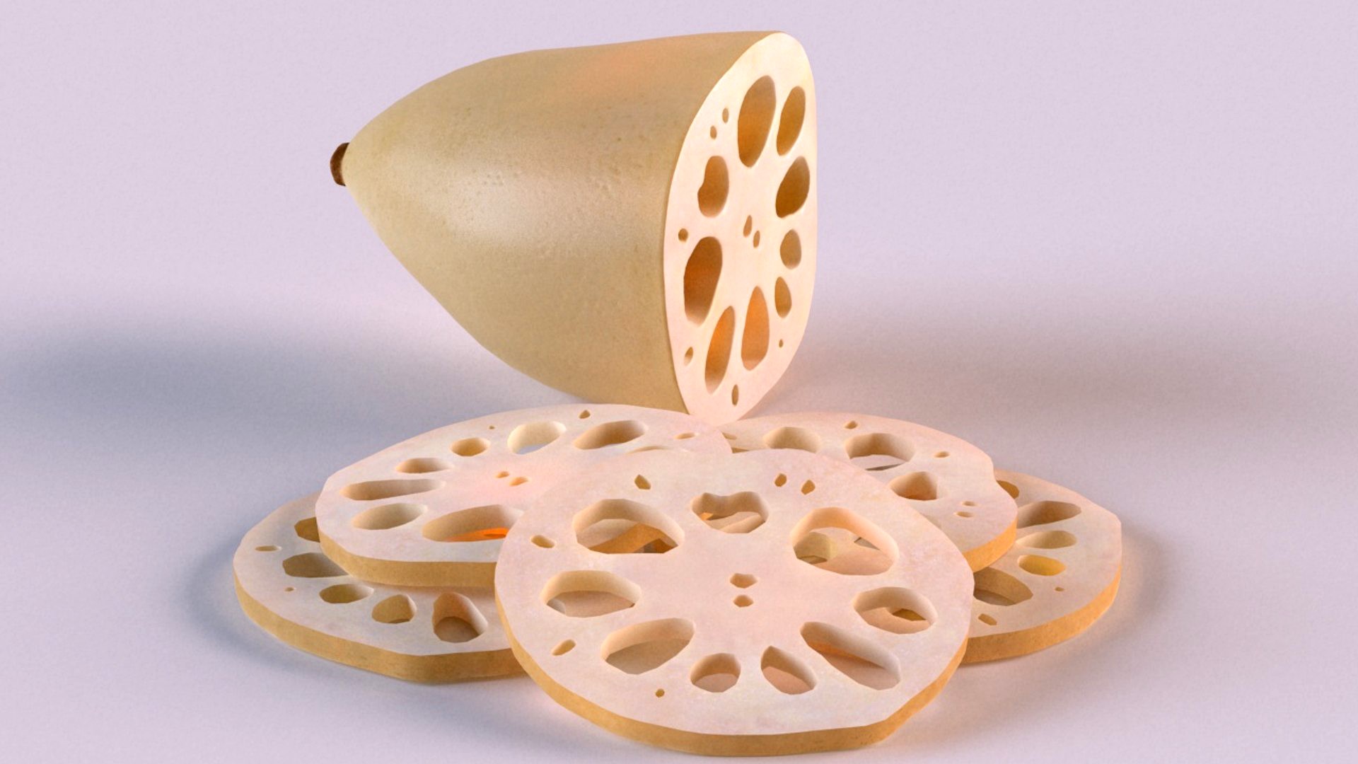 Sliced root of lotus