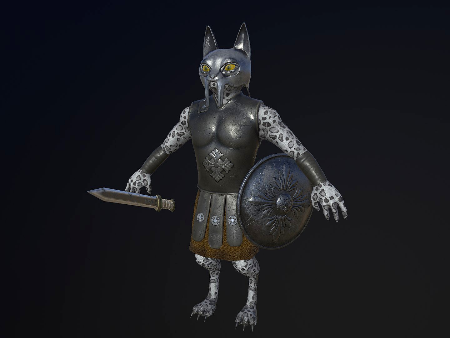 Cat Warrior Character
