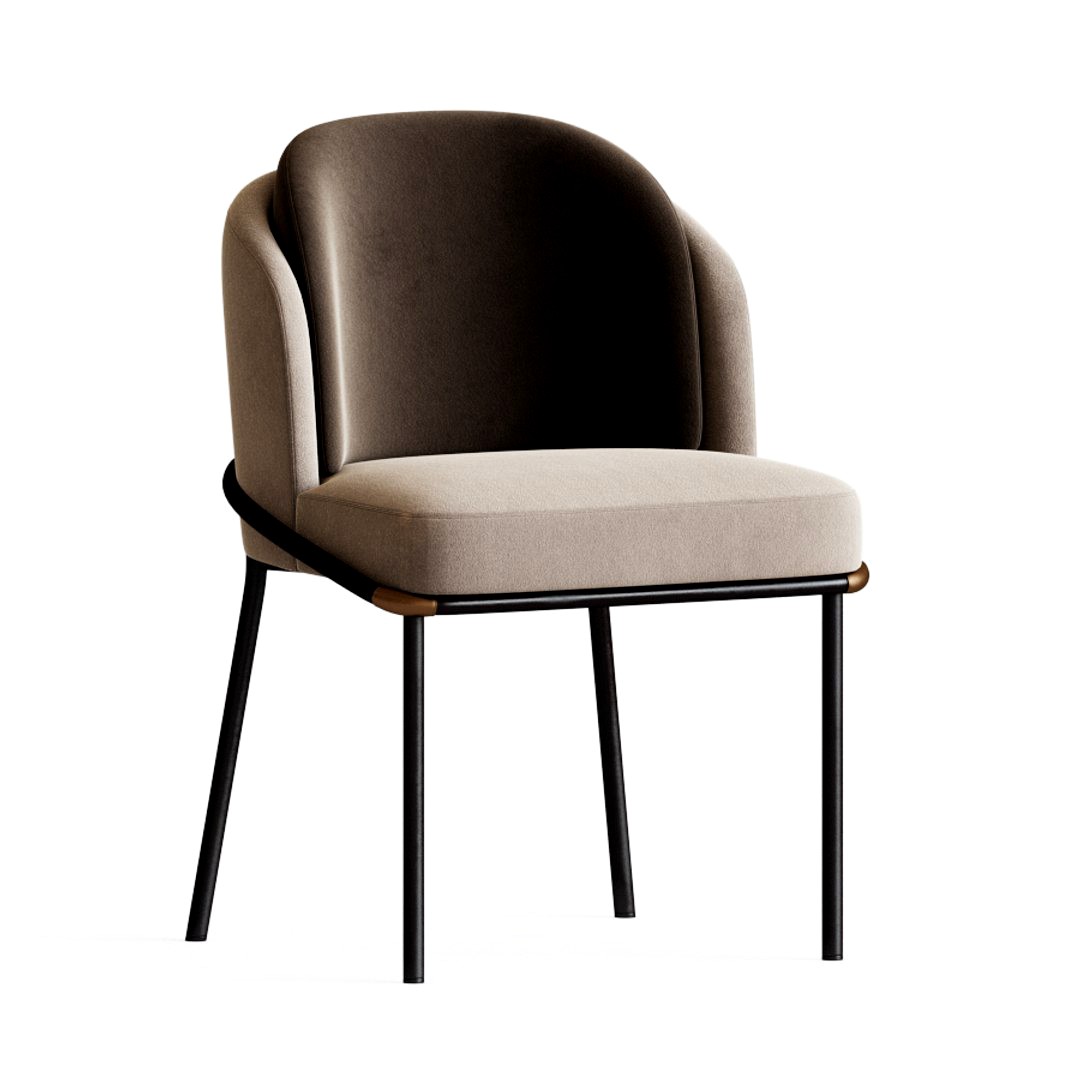 Fil Noir Dining Chair Minotti