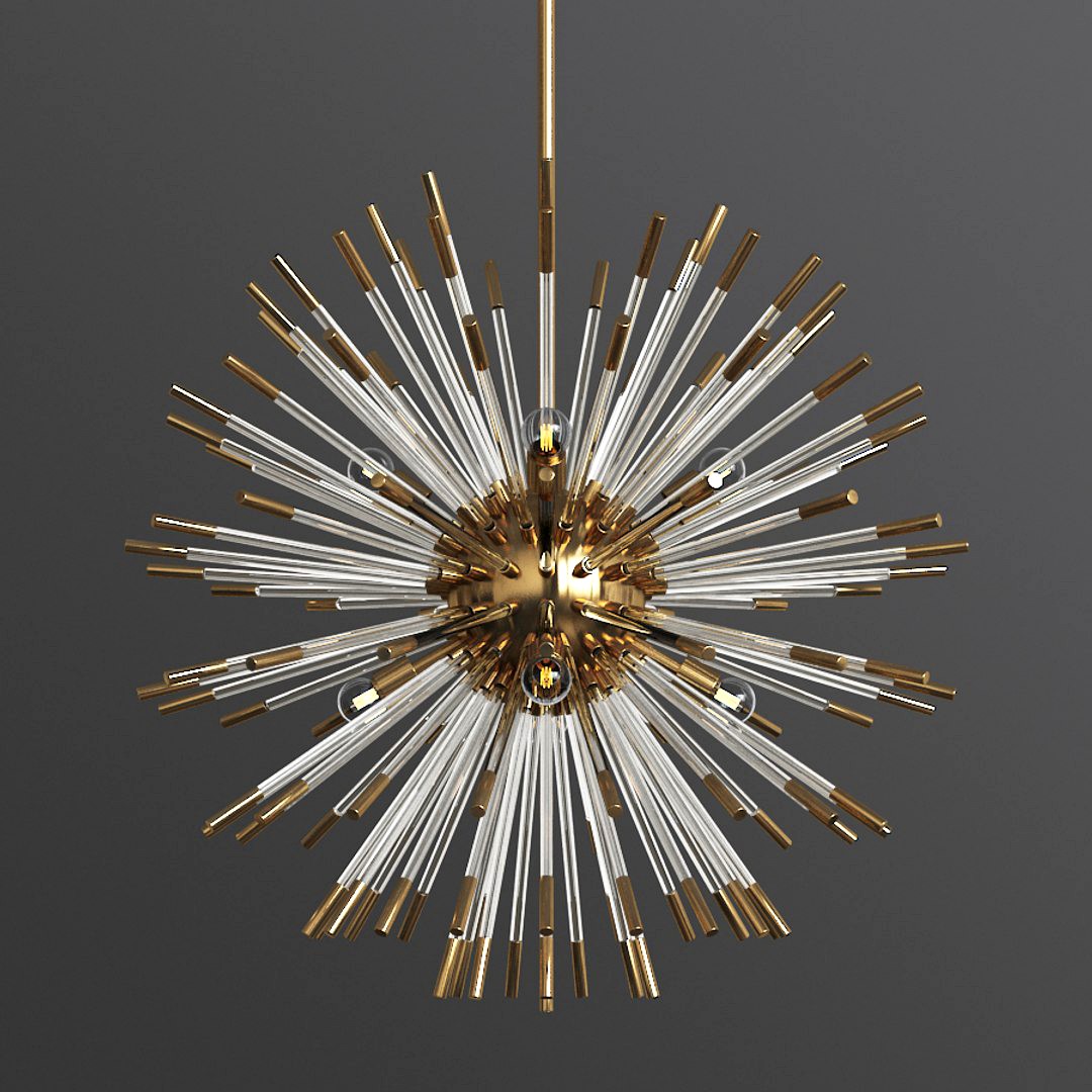 Large Chandelier in Brass