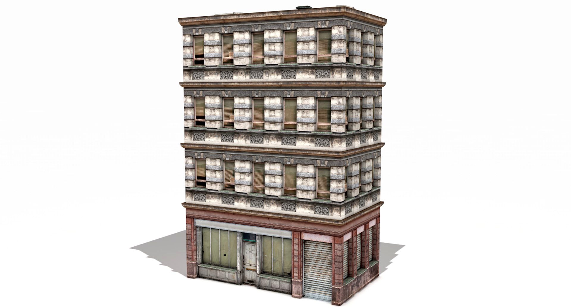 Apartment Building 31 Low Poly