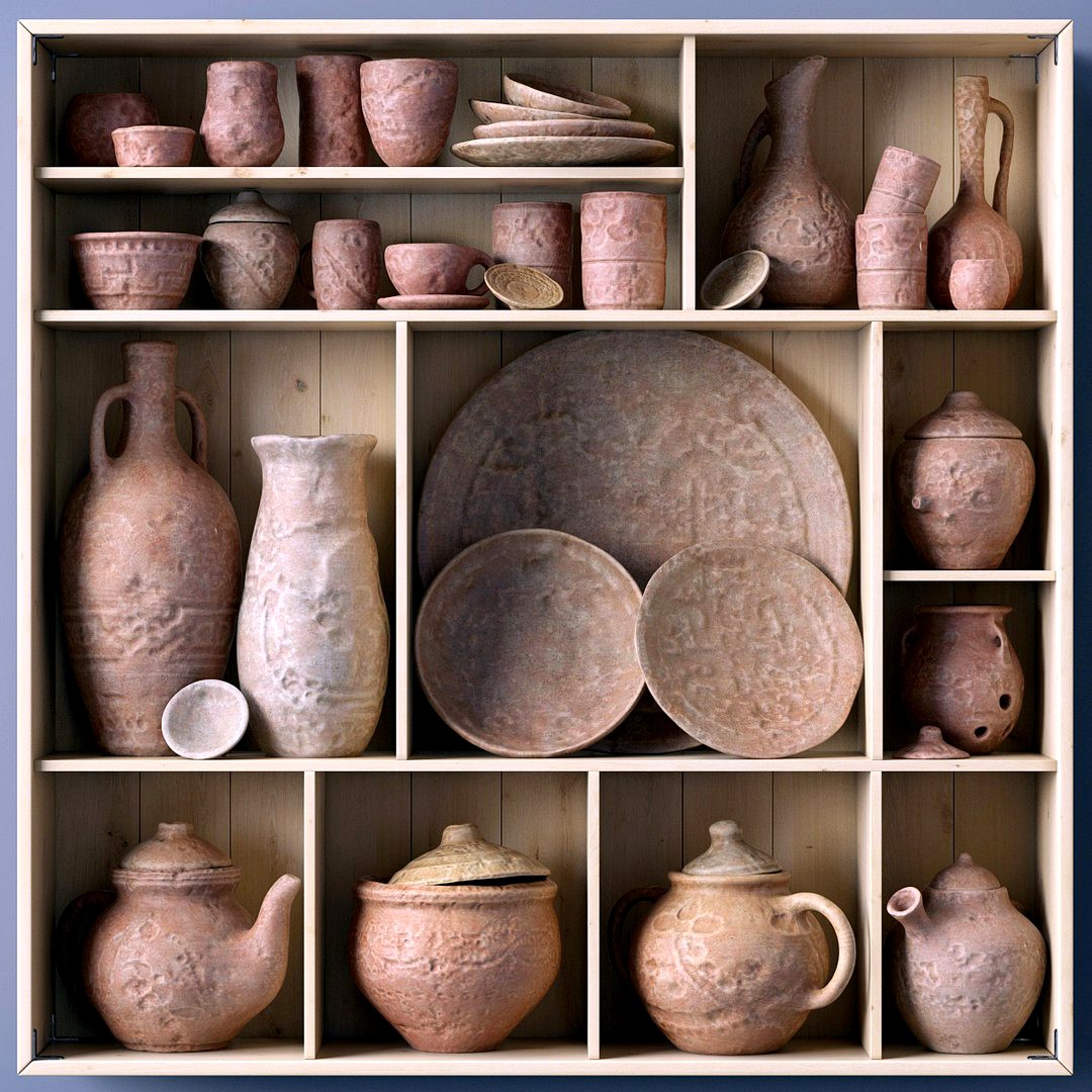 Dishes clay rack n14