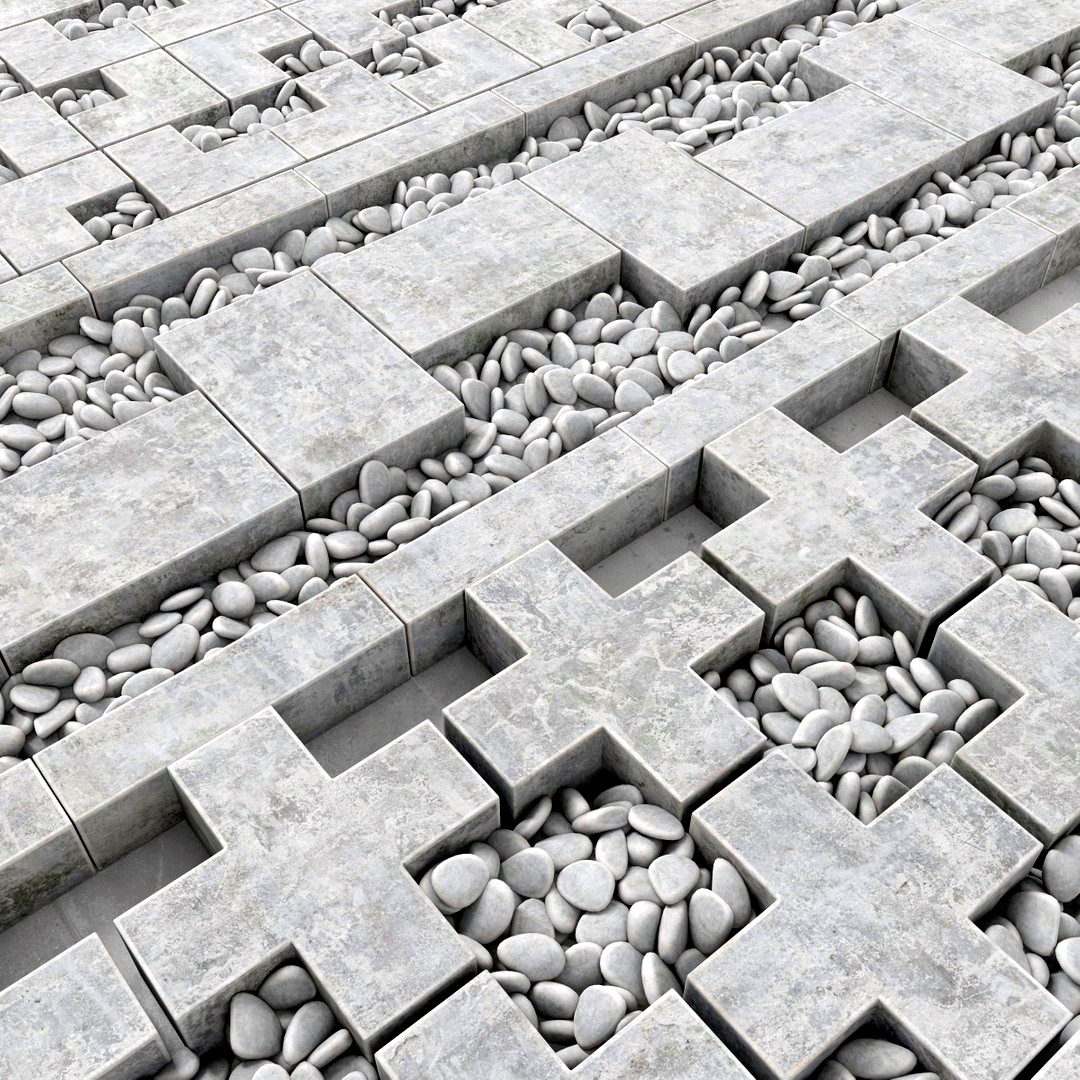 Concrete border construction