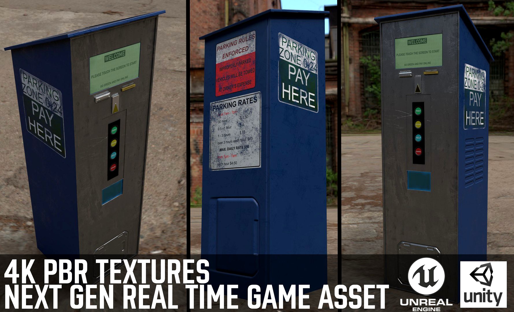 Parking Meter Ticket Automat Next Gen PBR Real Time Asset