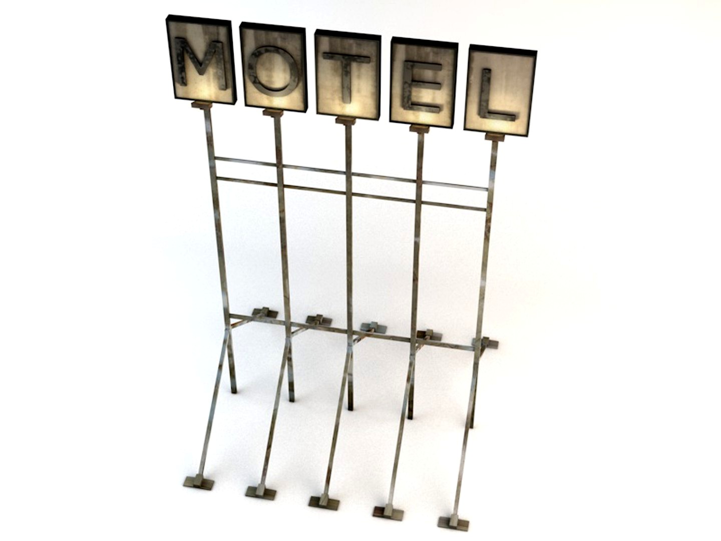 Old Motel Sign Standing Horizontal v1