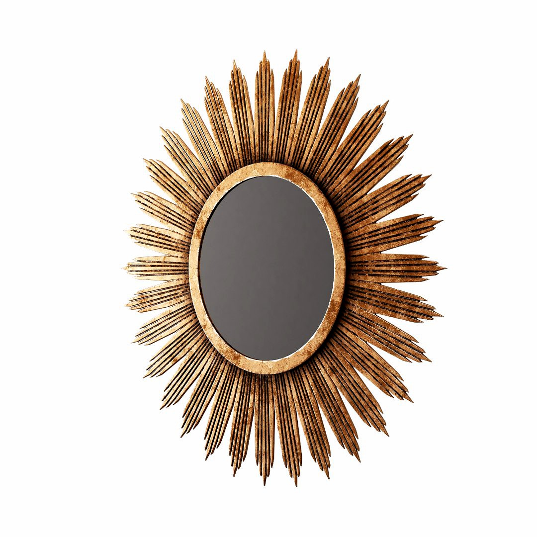 Surya hopkins aged gold decorative mirror