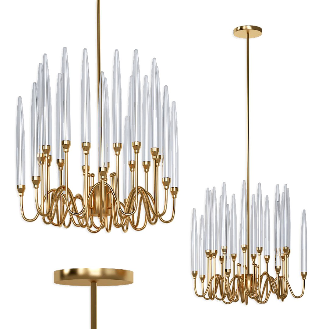 Lampatron Melvin Gold Led Chandelier