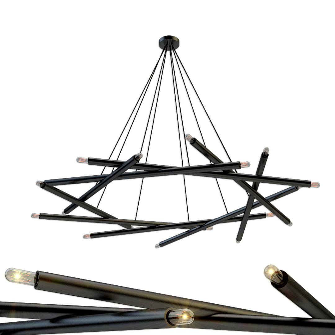Chandelier Brass by Blueprint Lighting