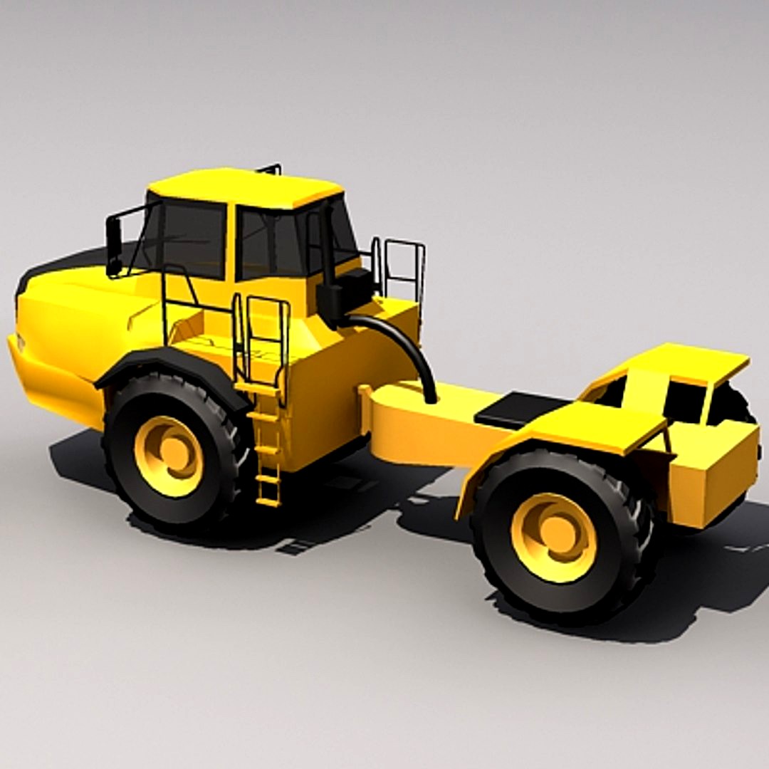Low Poly TD450D Scraper Hauler.MAX