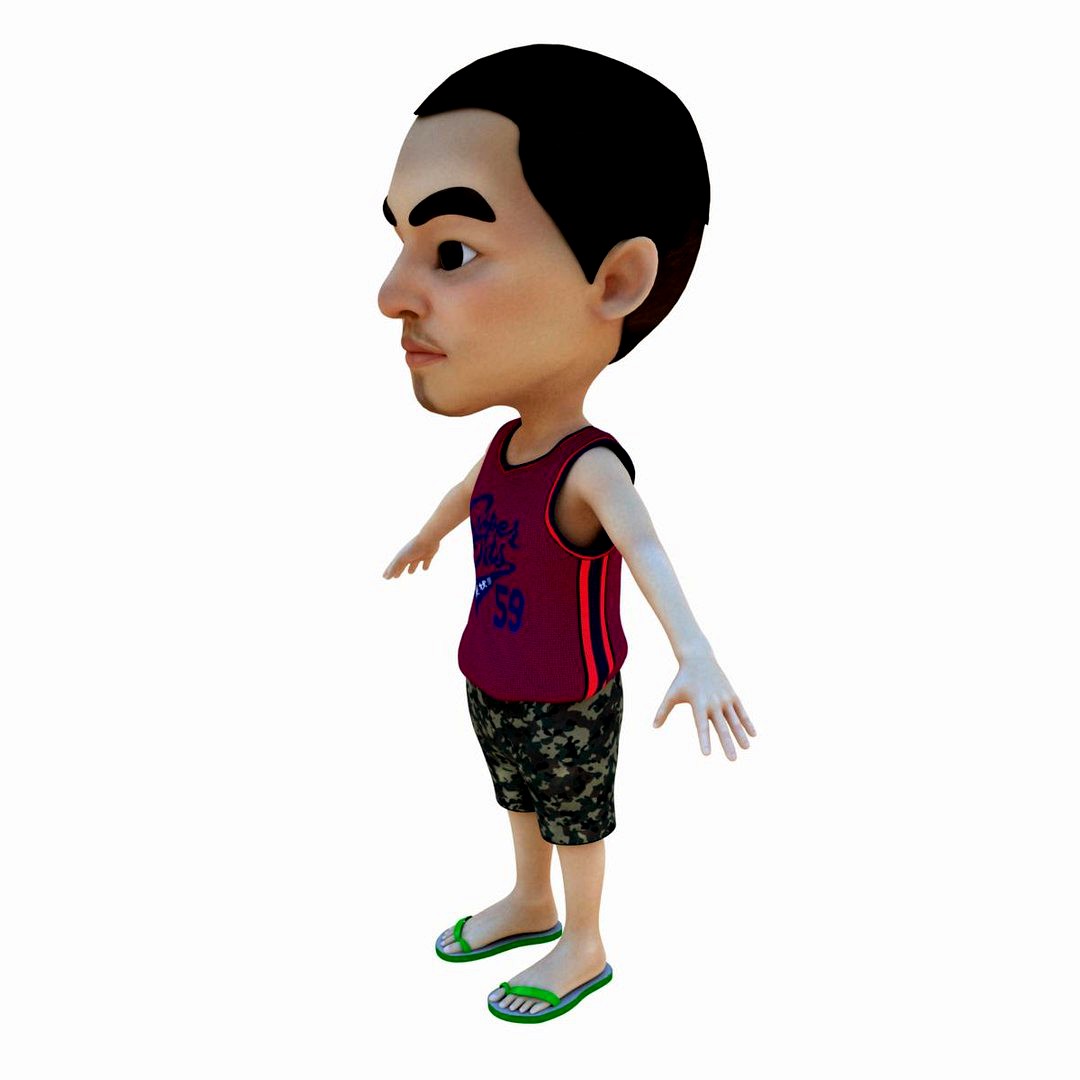 Young Guy in Vest and Short Pants