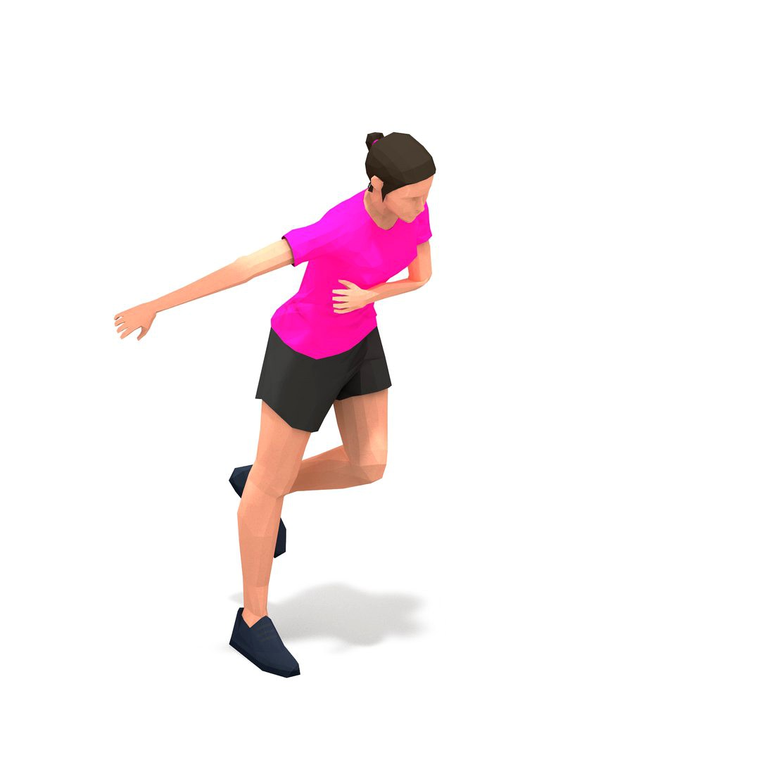 lateral jump Exercise Woman Animation