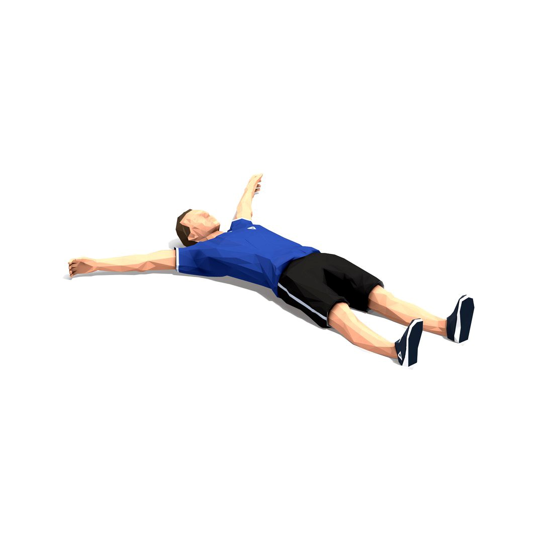 opposite toe touch Exercise Man Animation