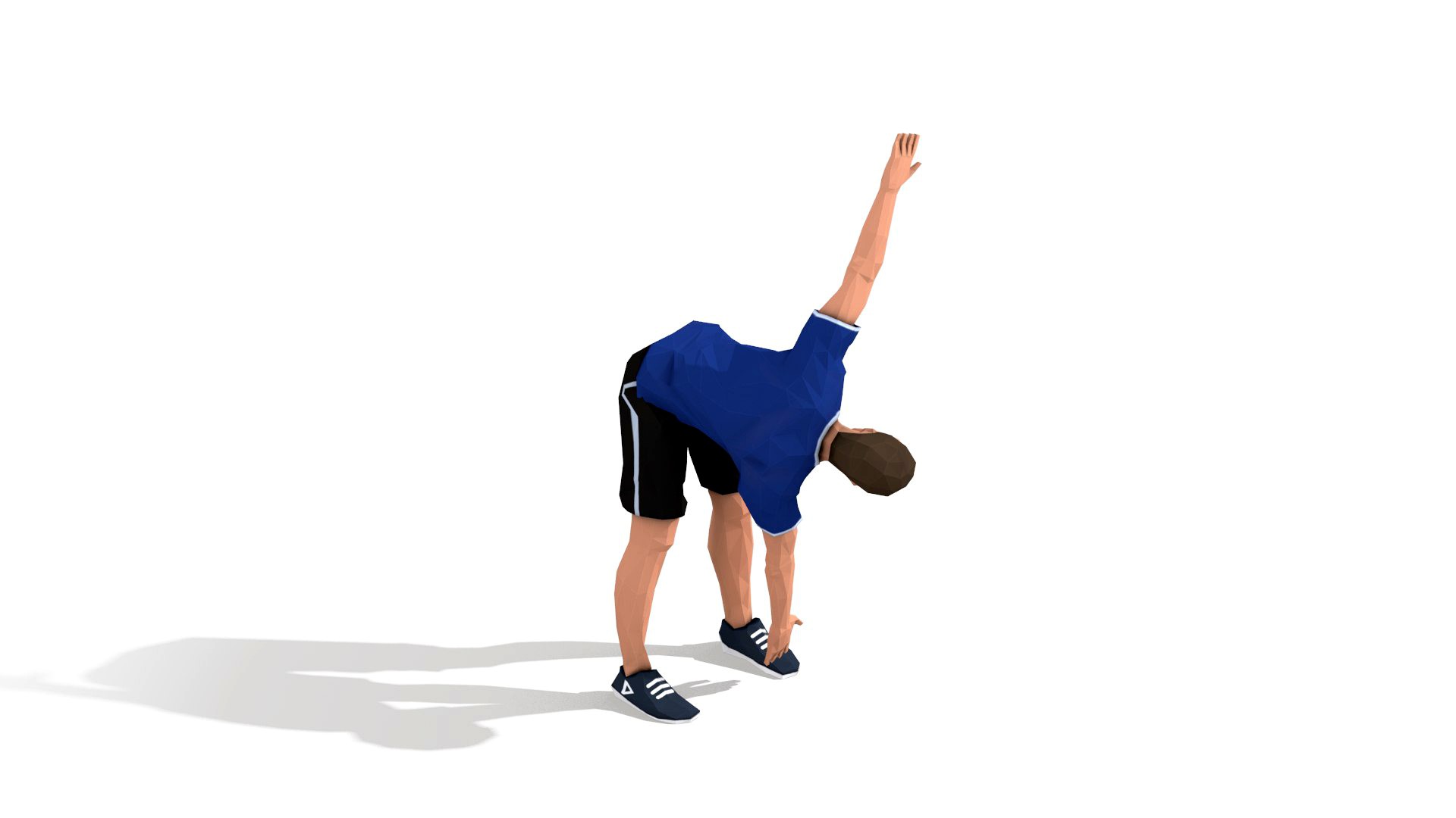 Twist down Exercise Man Animation