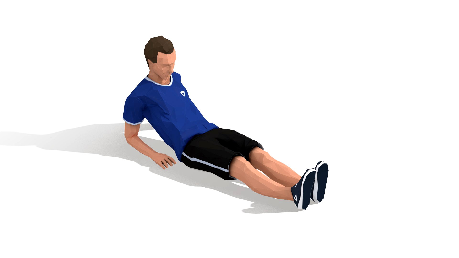 Leg Twist Touch  Exercise Man Animation