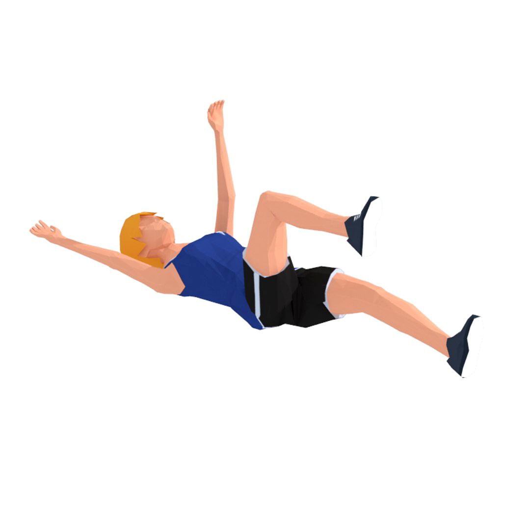 Dead Bug Exercise Woman Animation