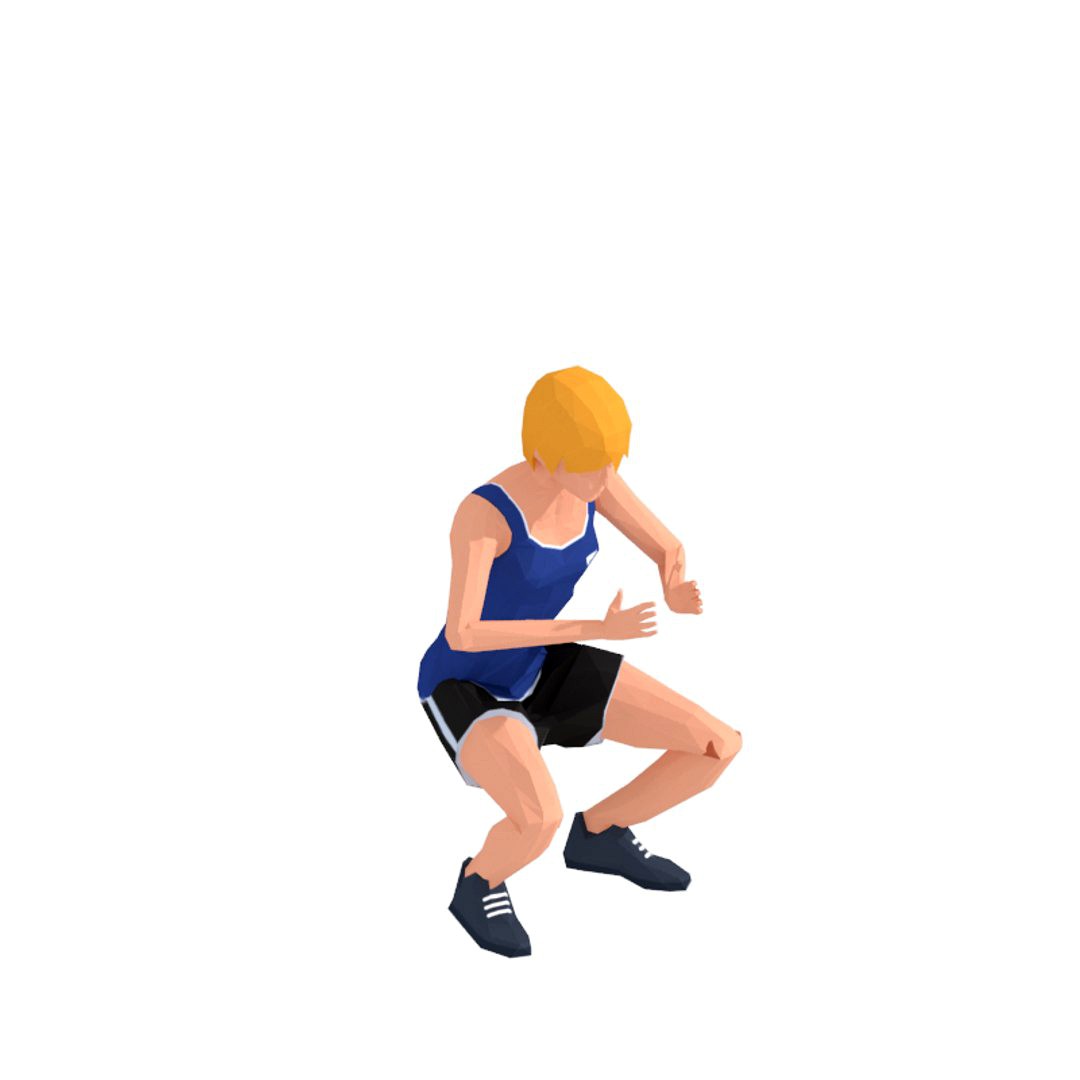 squats Exercise Woman Animation