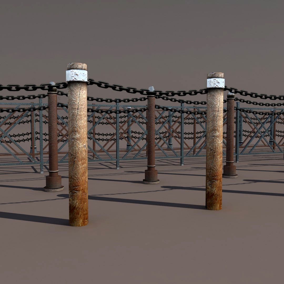 Fence Low Poly 3d Model