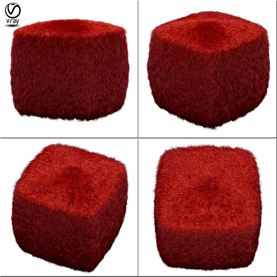 Galaxy red pouf