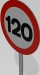 120 Speed limit sign 3D Model