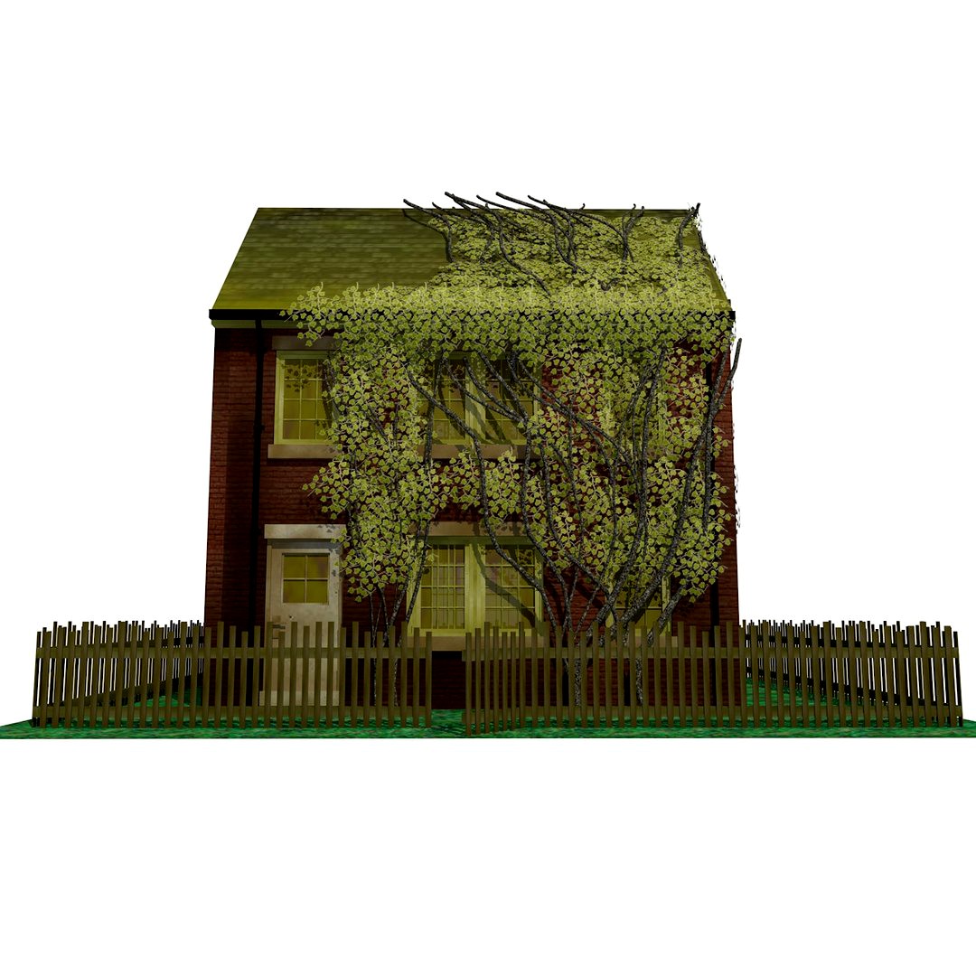Old Brick House With Ivy