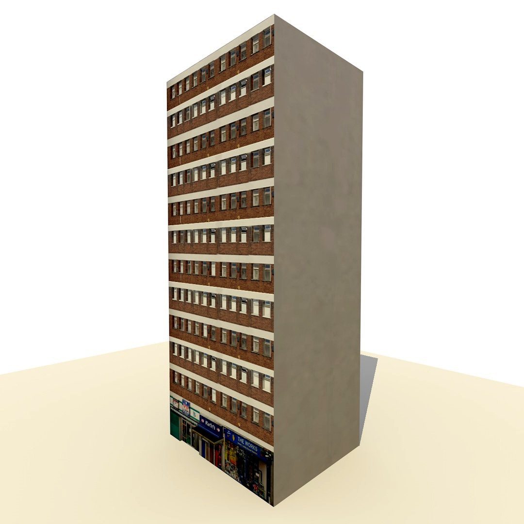 Game Ready Low Poly High Rise Building 1