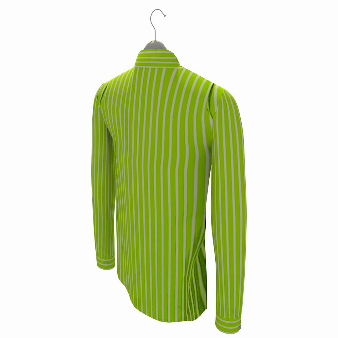 Yellow Stripe Shirt On A Hanger