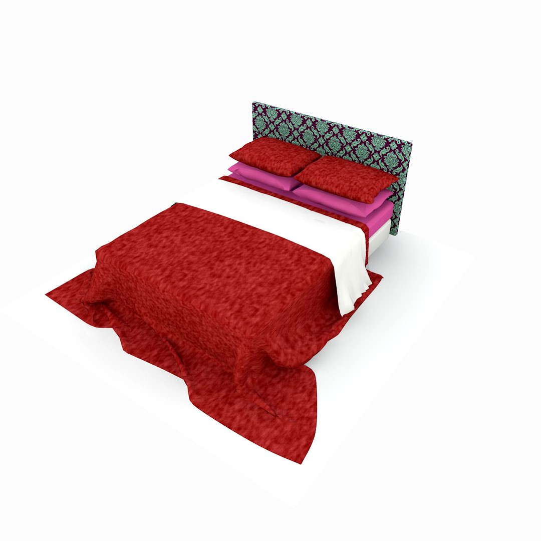 Bed 3 Red Sheet