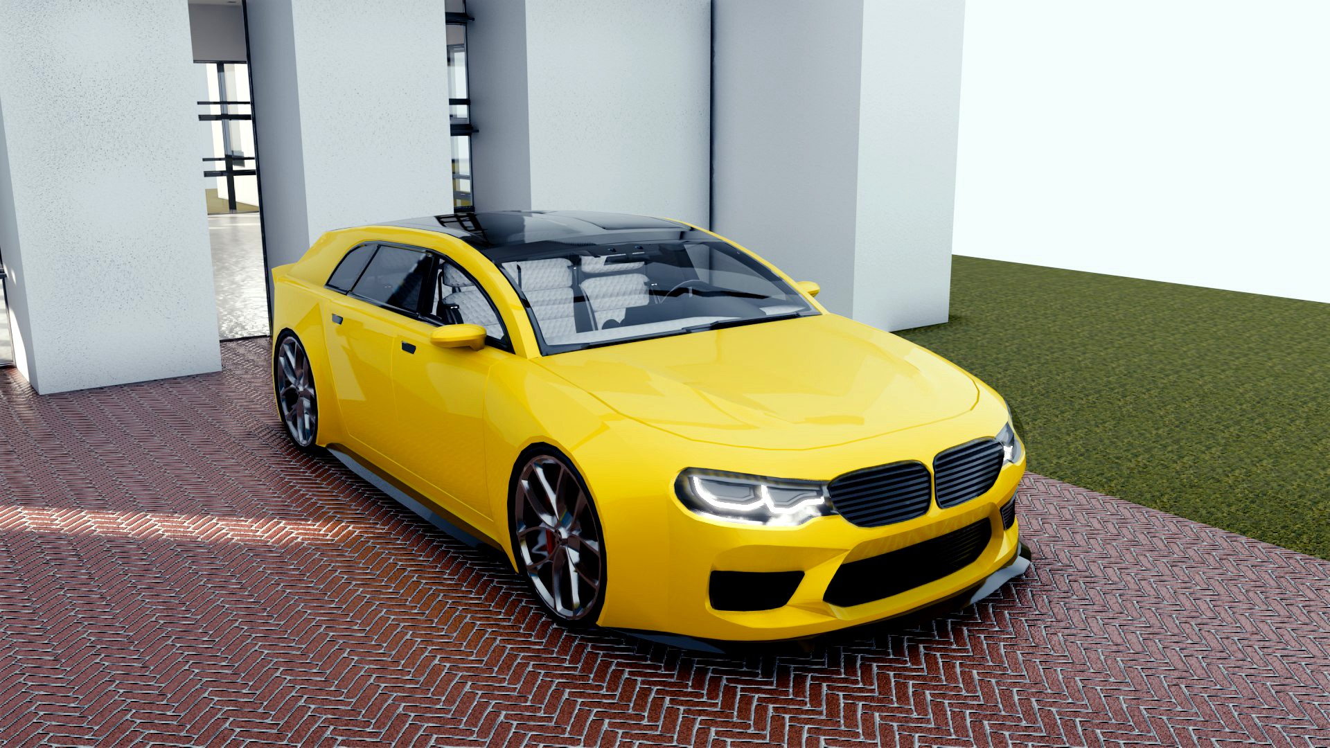 BLENDER EEVEE Brandless Small 4 door hatchback