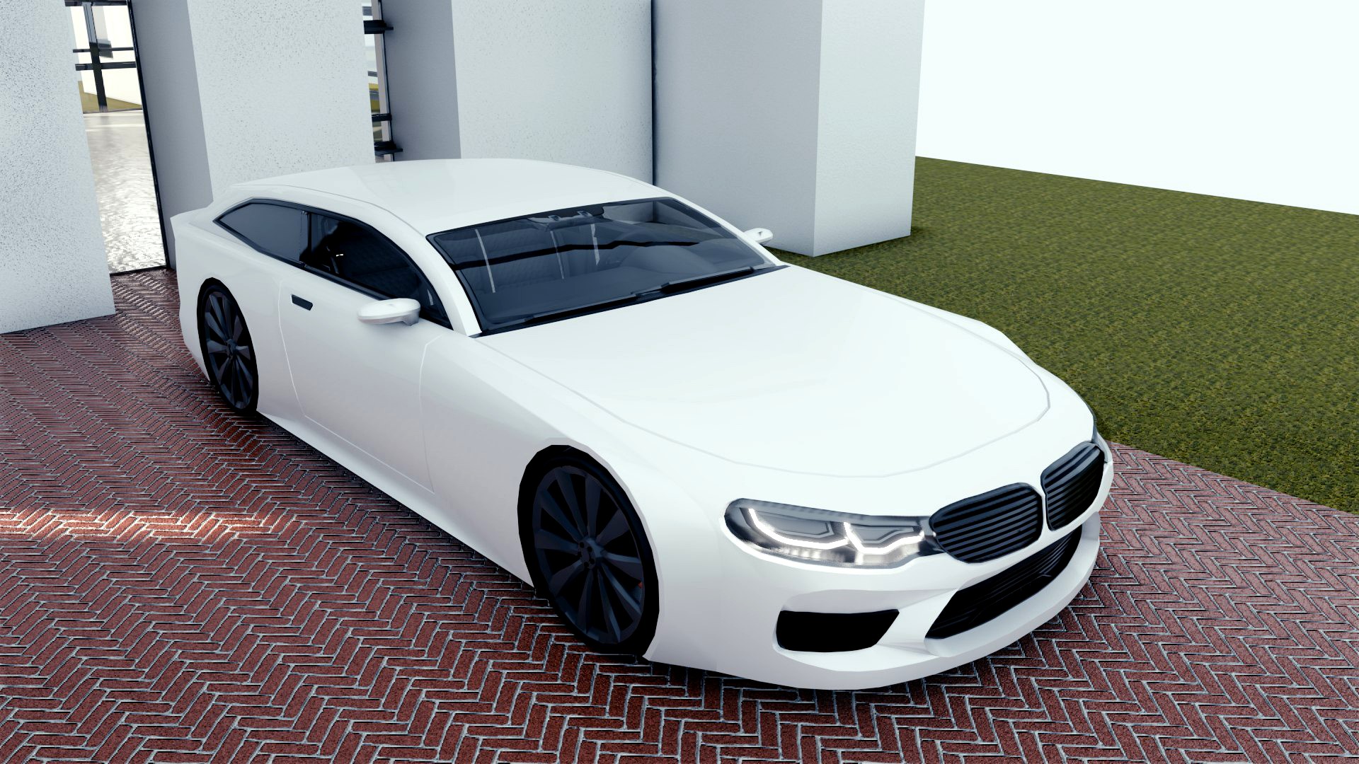 BLENDER EEVEE Brandless Sports GT shooting brake(1)