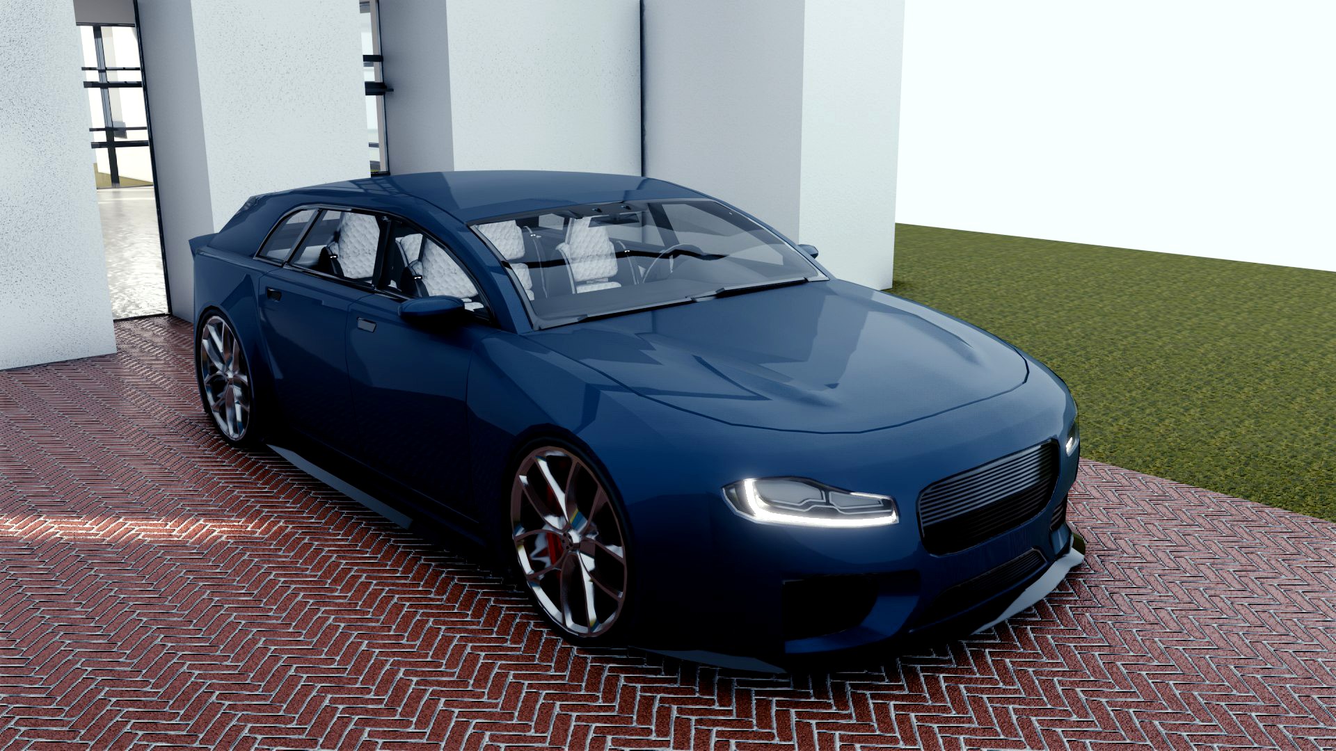 BLENDER EEVEE Brandless Small 4 door hatchback