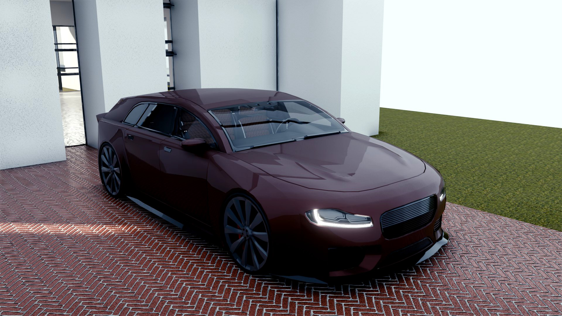 BLENDER EEVEE Brandless Small 4 door hatchback