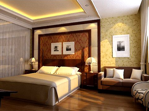 Photorealistic Bedroom 0030 3D Model