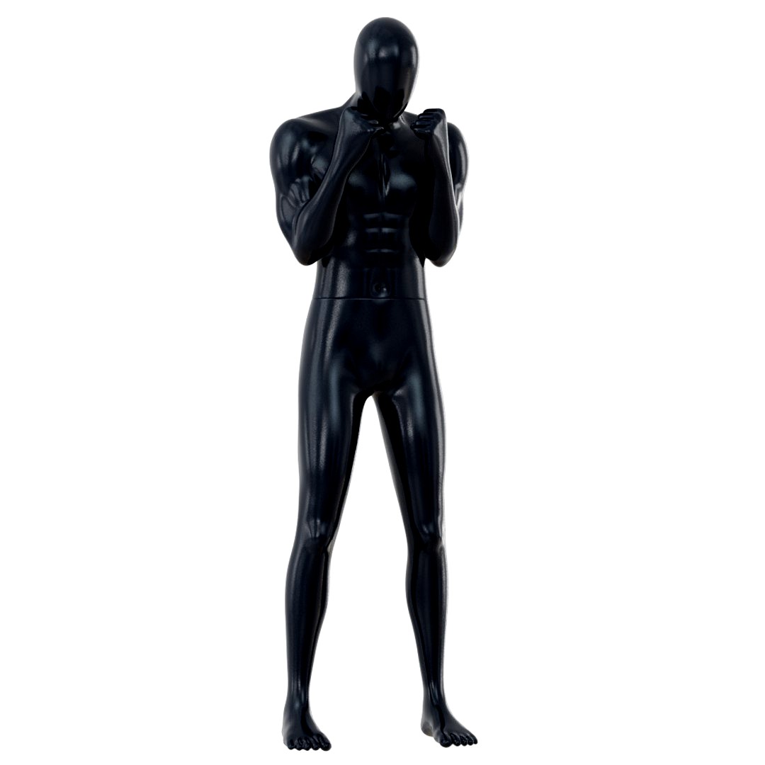 Male mannequin stands like a boxer 146