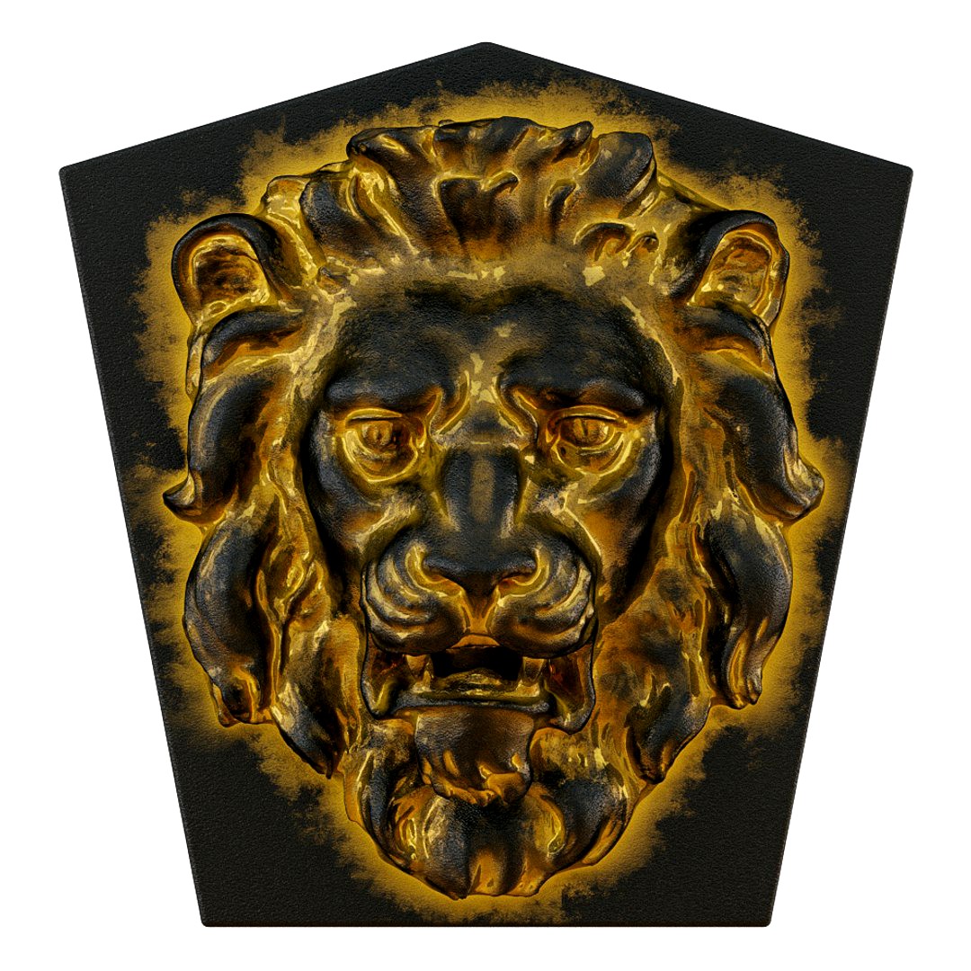 Lion Head Bas-relief