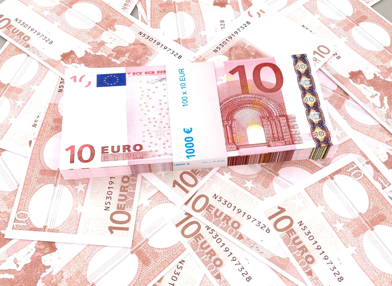 10 euro banknote packs