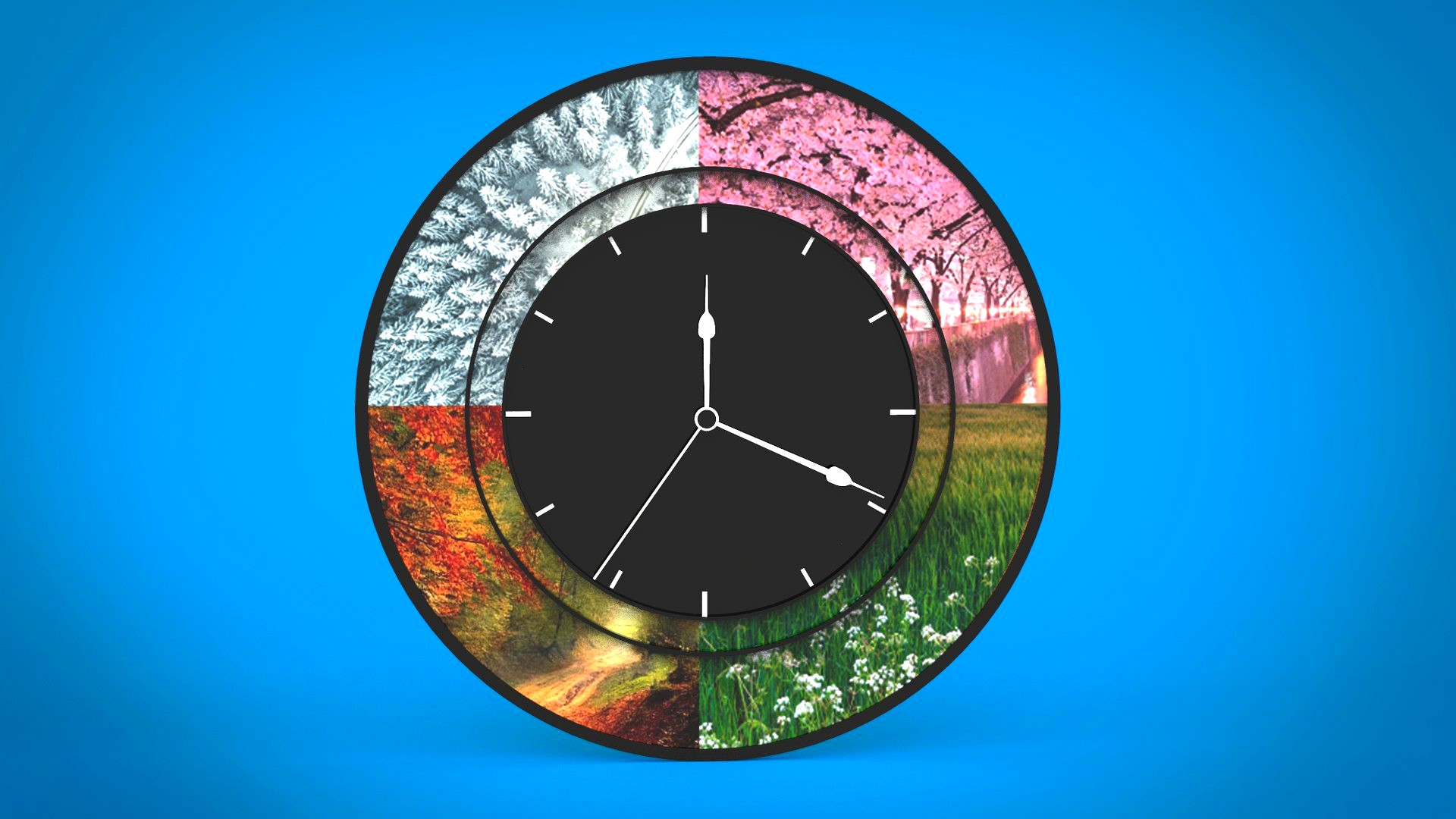 Wall Clock - Four Seasons