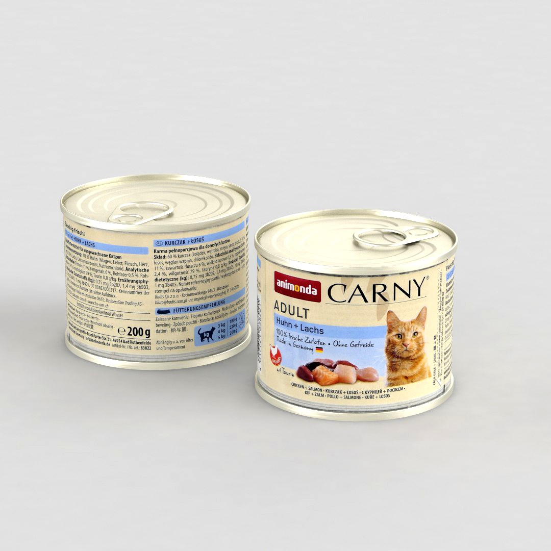 Pet Food Can Animonda Carny Chicken Salmon 200g 2021