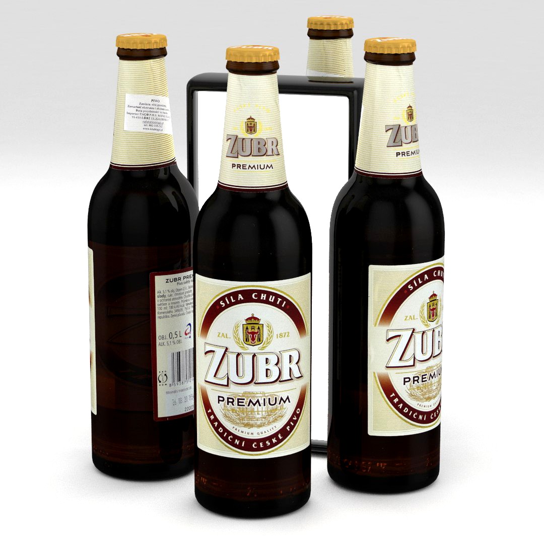 Beer Bottle Zubr Premium 500ml 2020