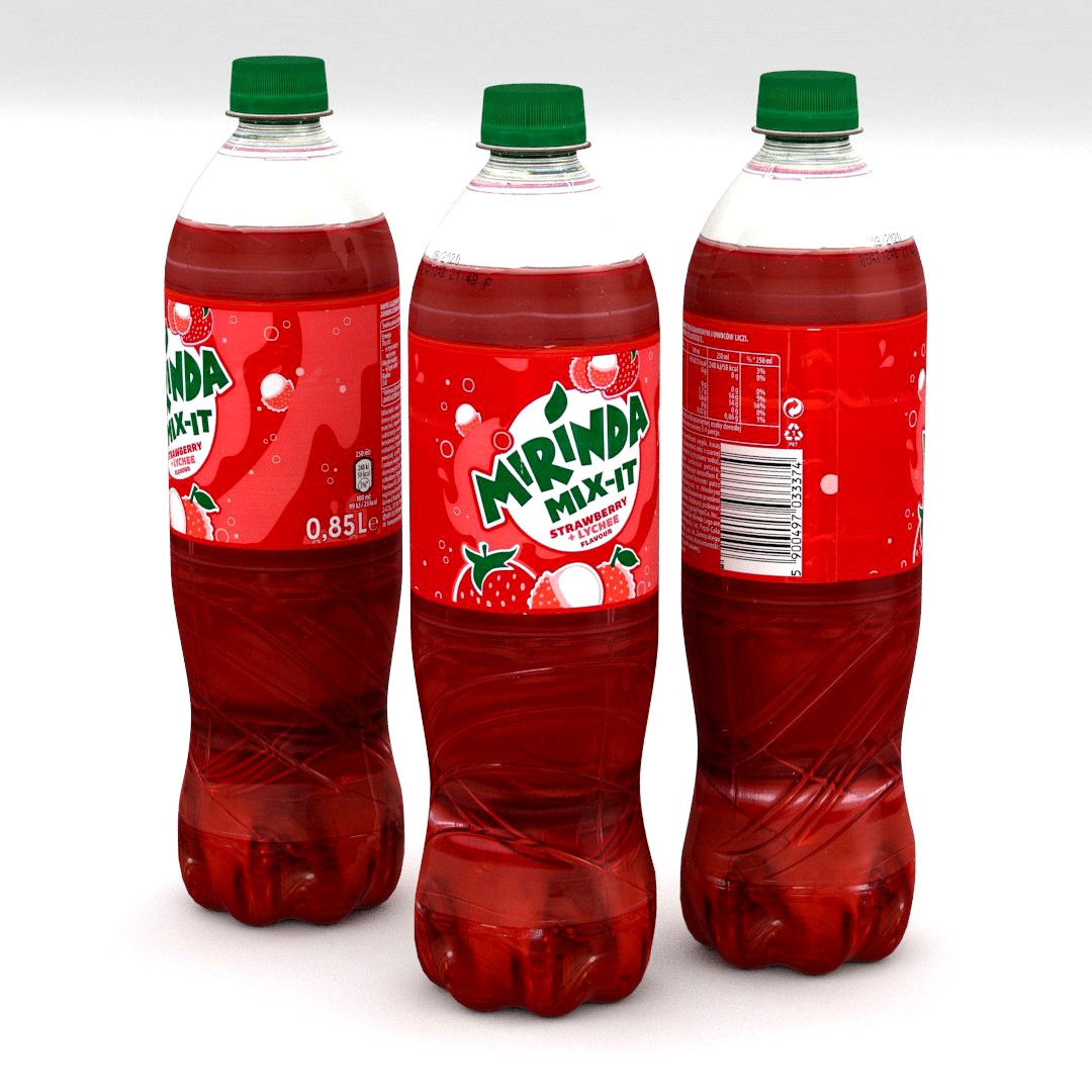 Beverage Bottle Mirinda Mix-It Strawberry  Lychee 850ml 2020