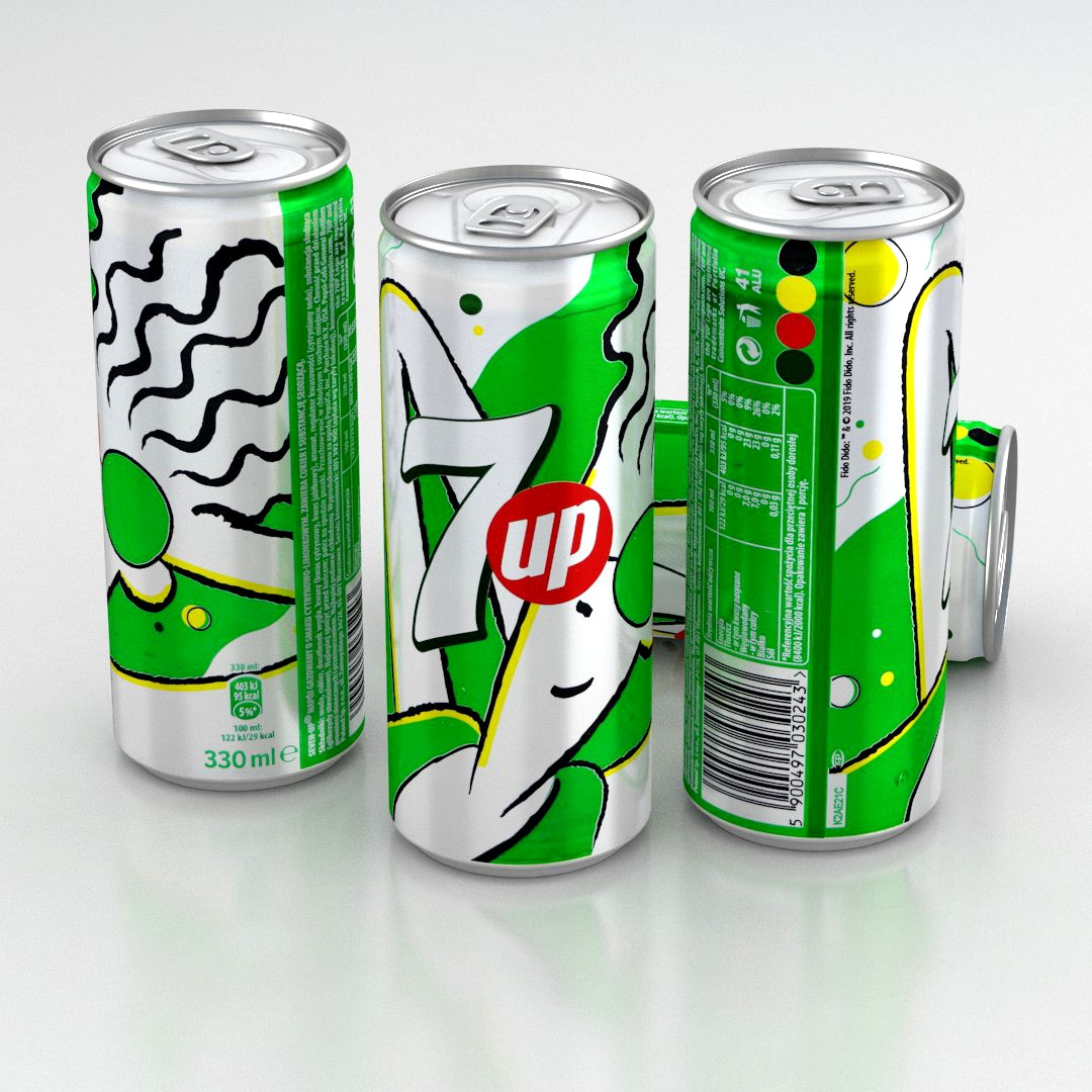 Beverage Can 7UP 330ml Tall B 2020