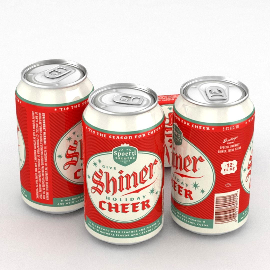 Beer Can Spoetzl Shiner Holiday Cheer 12fl oz