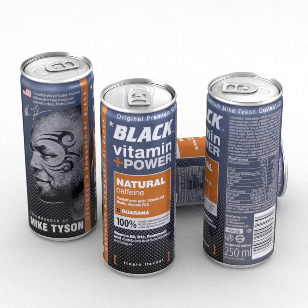 Beverage Can Black Vitamin Power 250ml