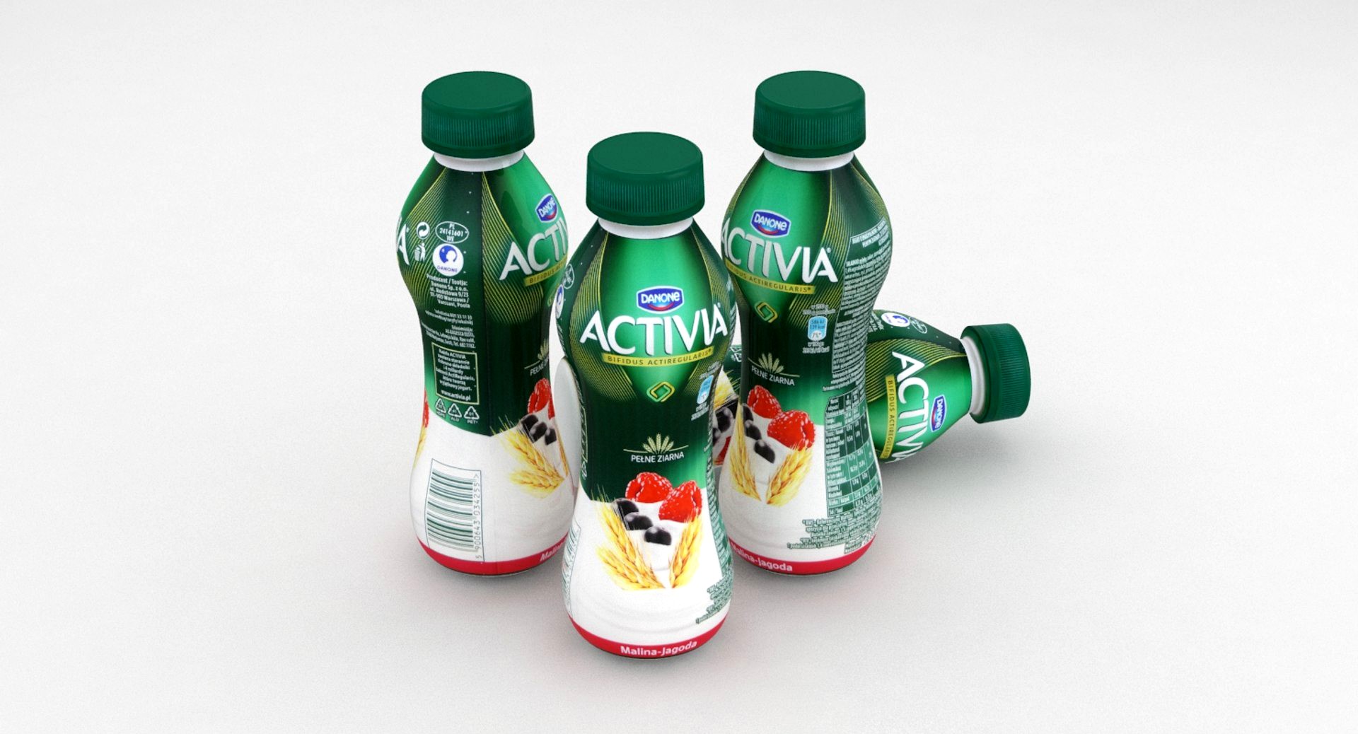 Dairy Bottle Danone Activia Raspberry Raspberry 300g