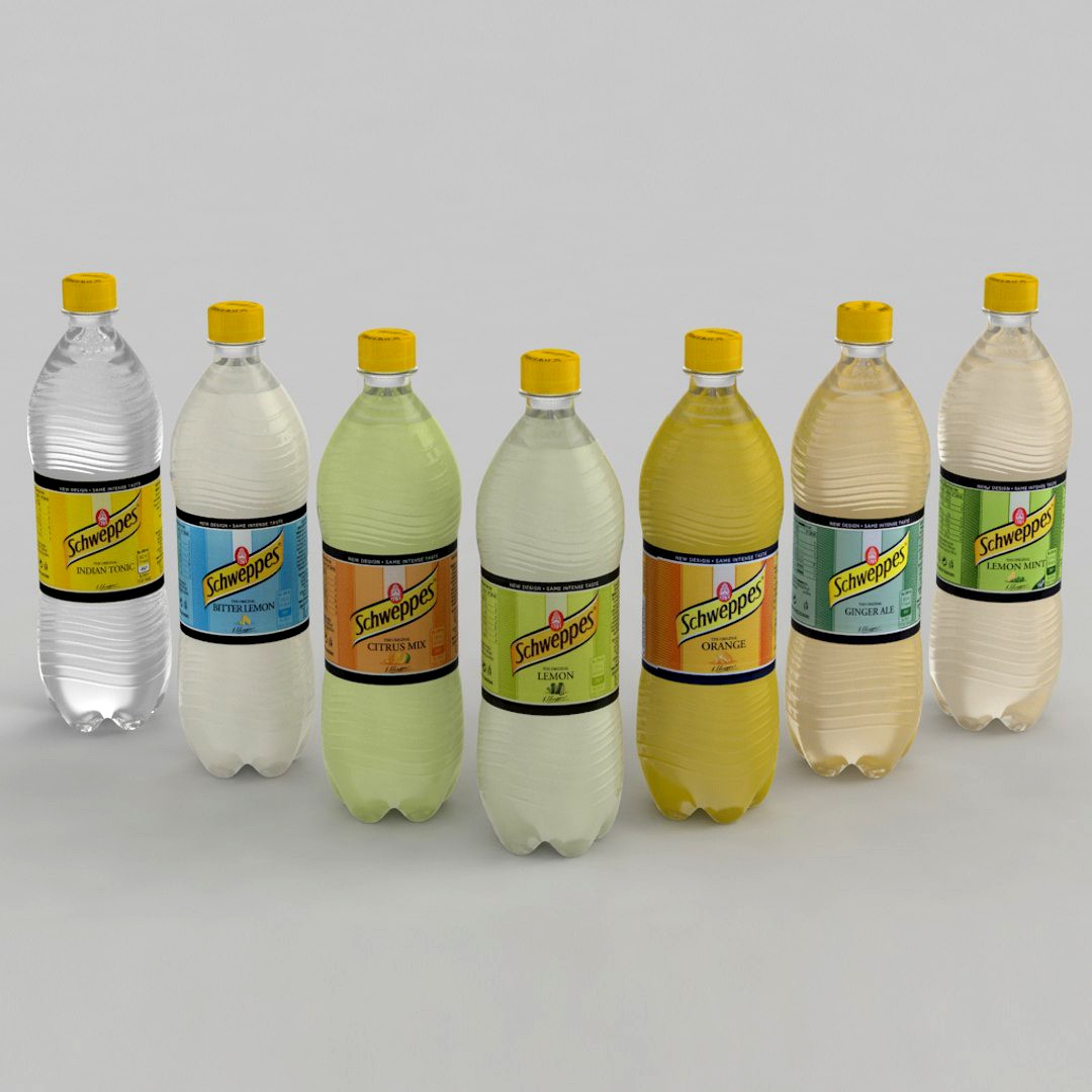 Beverage Bottles Schweppes 1L collection