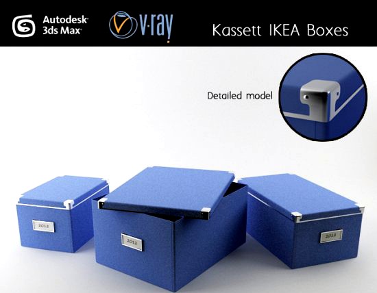 Kassett Ikea Boxes 3d Model