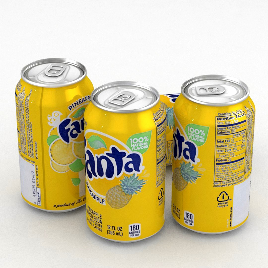 Beverage Can Fanta Pineapple 330ml 2017