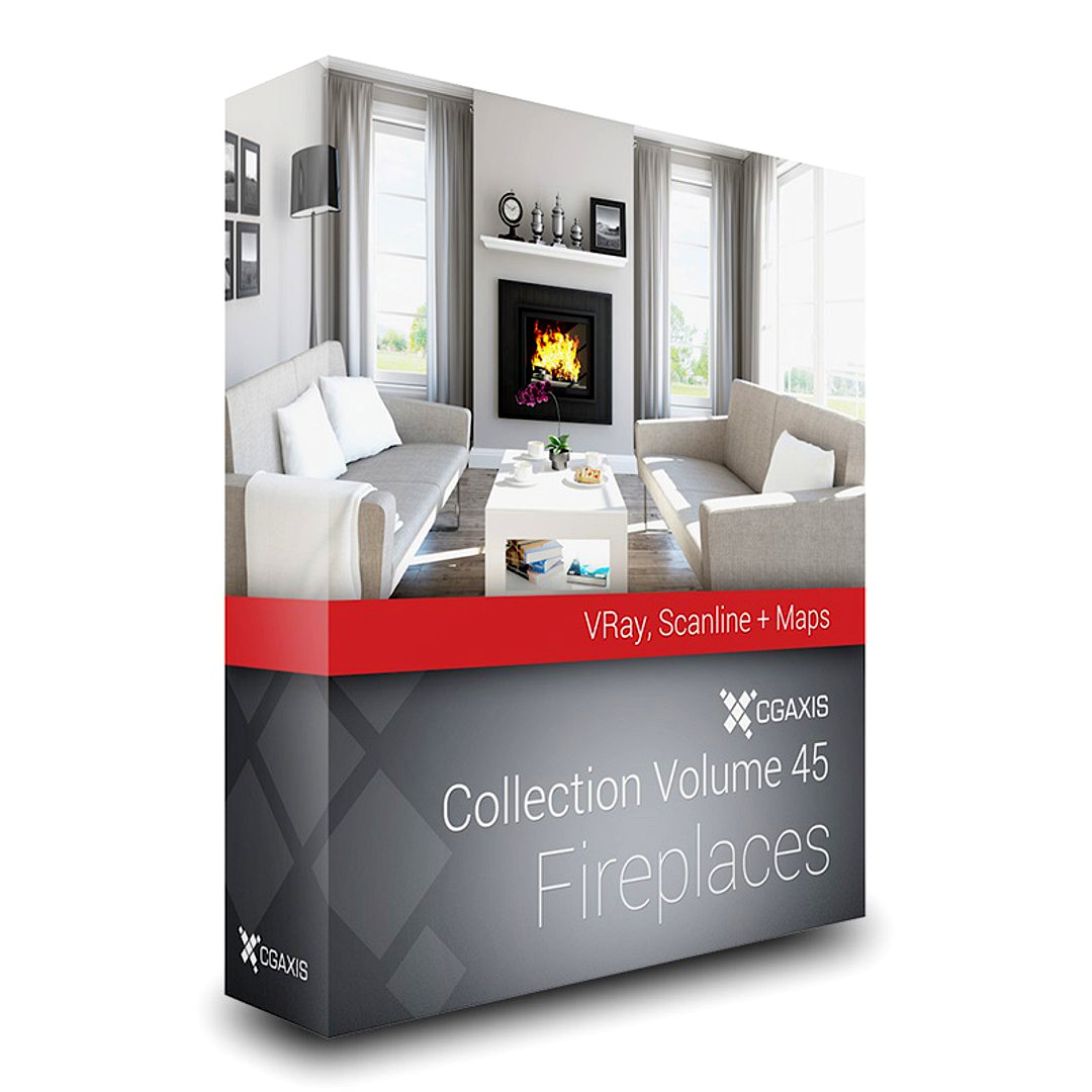 CGAxis Models Volume 45 Fireplaces VRay
