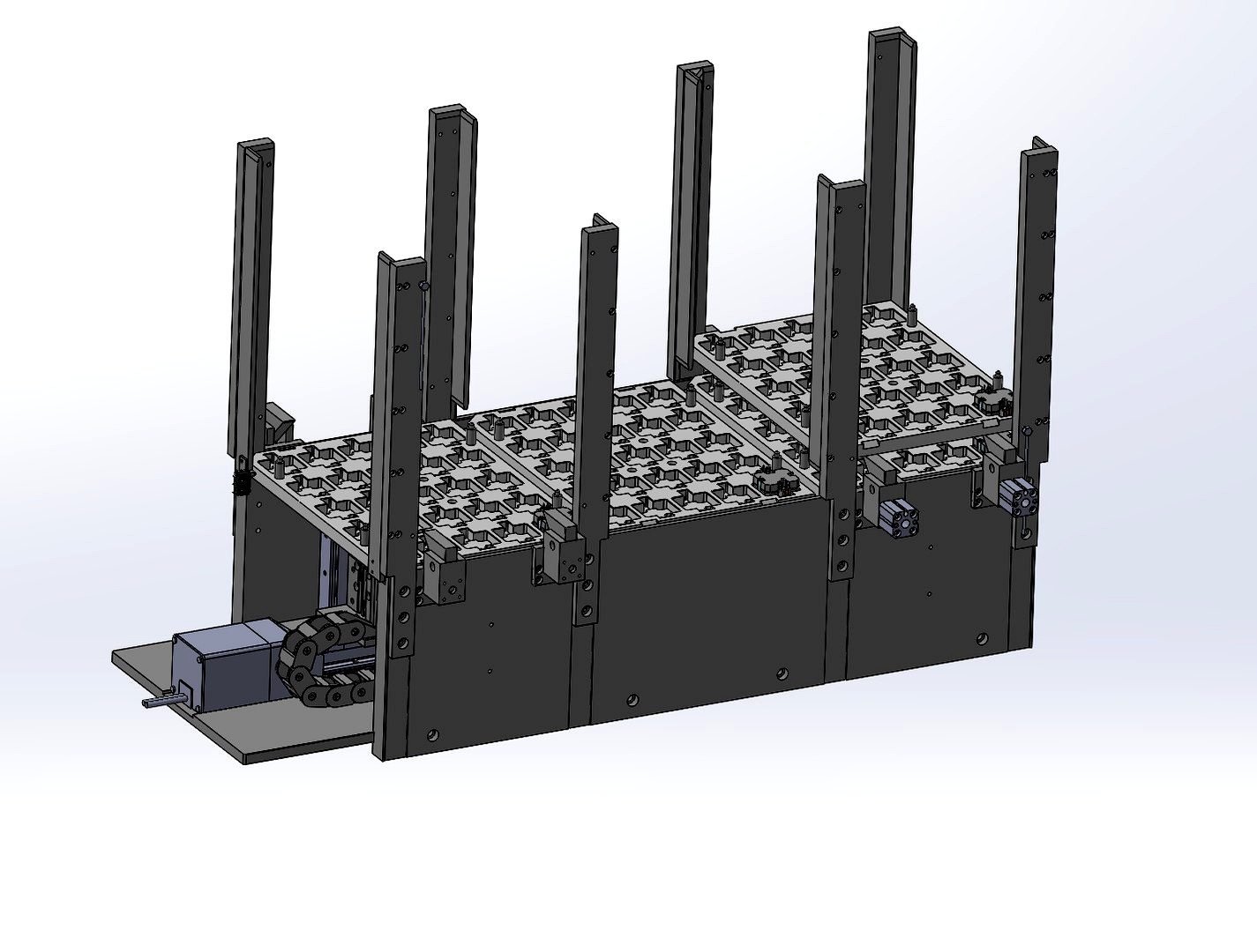 Automatic tray stacking feeding machine